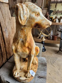 Pamono Antique Cast Iron Statue Dog><noscript><img width=