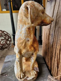 Pamono Antique Cast Iron Statue Dog><noscript><img width=
