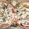 Pamono Antique Celestial Zodiac Map with Stars and Hemel Globe, 1720> Wall Decor