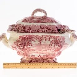 Best Pamono Antique Ceramic Vista Pattern Tureen with Ladle from Mason’s Ironstone