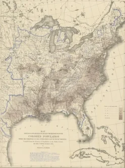 Pamono Antique Chart of the US, 1874> Wall Decor