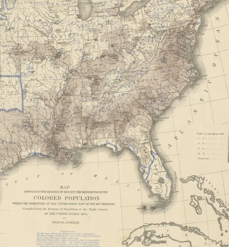 Pamono Antique Chart of the US, 1874> Wall Decor