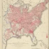 Sale Pamono Antique Chart of the Us Enteric, Cerebro-Spinal, Typhus Deaths, 1874