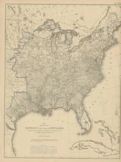 Discount Pamono Antique Chart of the US Illiteracy, 1874