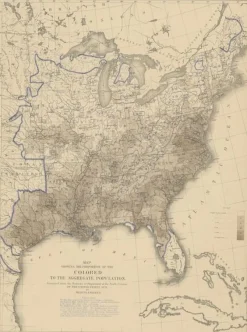 Pamono Antique Chart of the US Population Proportion, 1874> Wall Decor