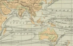 Pamono Antique Charts of the World Physical, 1884><noscript><img width=