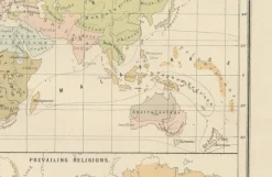 Pamono Antique Charts of the World Physical, 1884><noscript><img width=