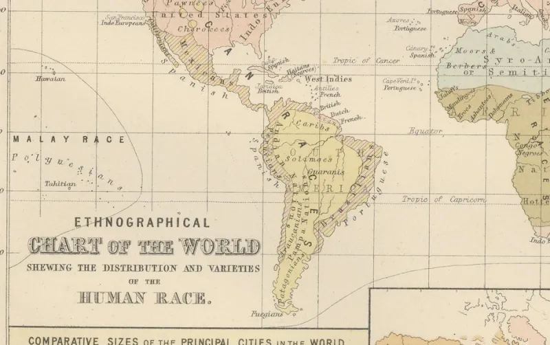 Pamono Antique Charts of the World Physical, 1884> Wall Decor