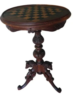 Pamono Antique Chess Table, 1900> Game Tables
