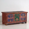 Pamono Antique Chest with Hand-Painted Floral Motifs, 1907> Trunks Crates & Baskets