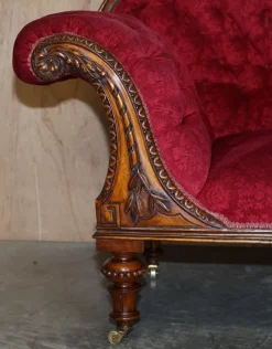 Pamono Antique Chesterfield Chaise Lounge from Howard & Sons><noscript><img width=