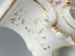 Pamono Antique Chimney Clock in Porcelain by Japy Frere, Paris, France, 1850s