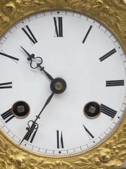 Pamono Antique Chimney Clock in Porcelain by Japy Frere, Paris, France, 1850s