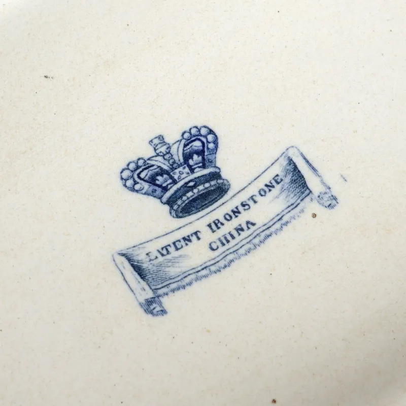 Outlet Pamono Antique Chinese Blue and White Tureens from Patent Ironstone, Set of 2