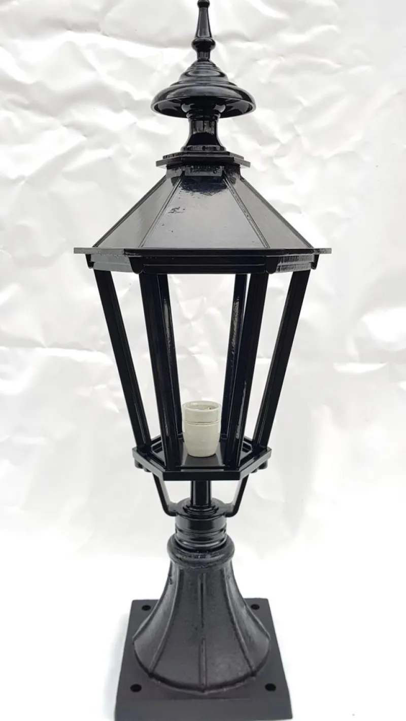 Best Pamono Antique Classic Victorian Cast Iron Pillar Lamp Lantern on Base Outdoor Lamp