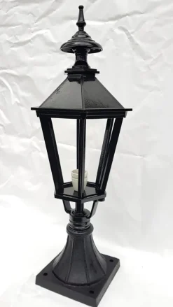 Best Pamono Antique Classic Victorian Cast Iron Pillar Lamp Lantern on Base Outdoor Lamp