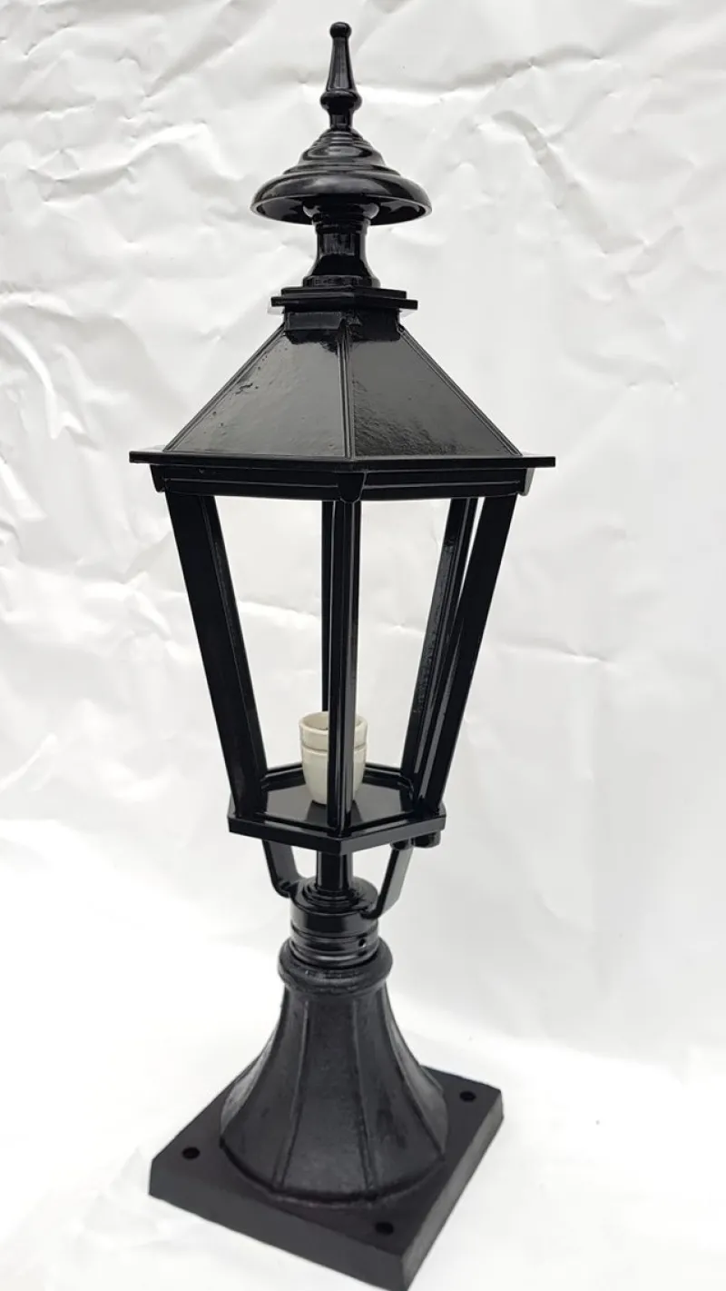 Best Pamono Antique Classic Victorian Cast Iron Pillar Lamp Lantern on Base Outdoor Lamp