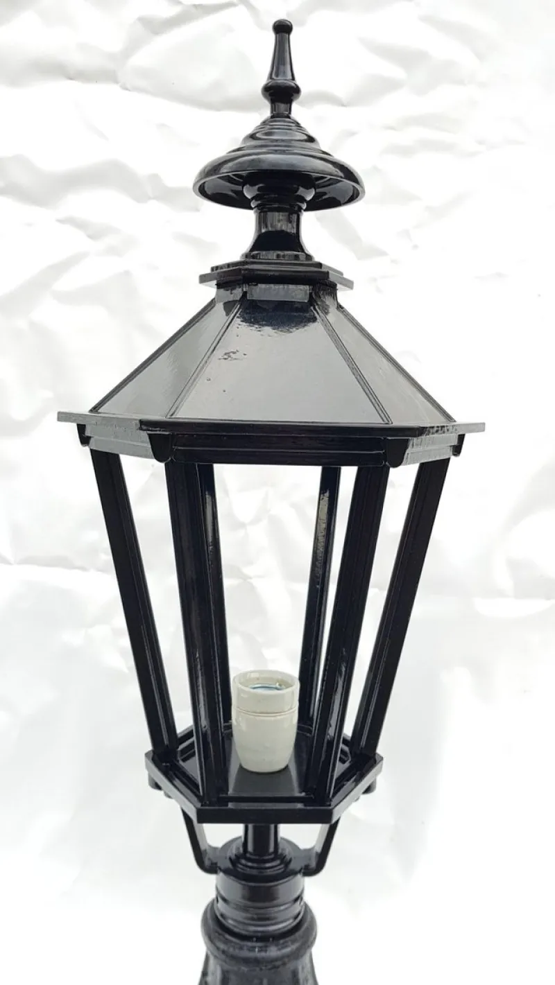 Best Pamono Antique Classic Victorian Cast Iron Pillar Lamp Lantern on Base Outdoor Lamp
