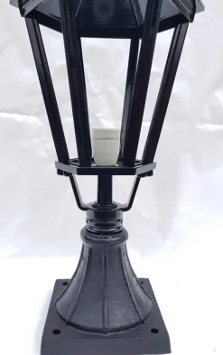 Best Pamono Antique Classic Victorian Cast Iron Pillar Lamp Lantern on Base Outdoor Lamp