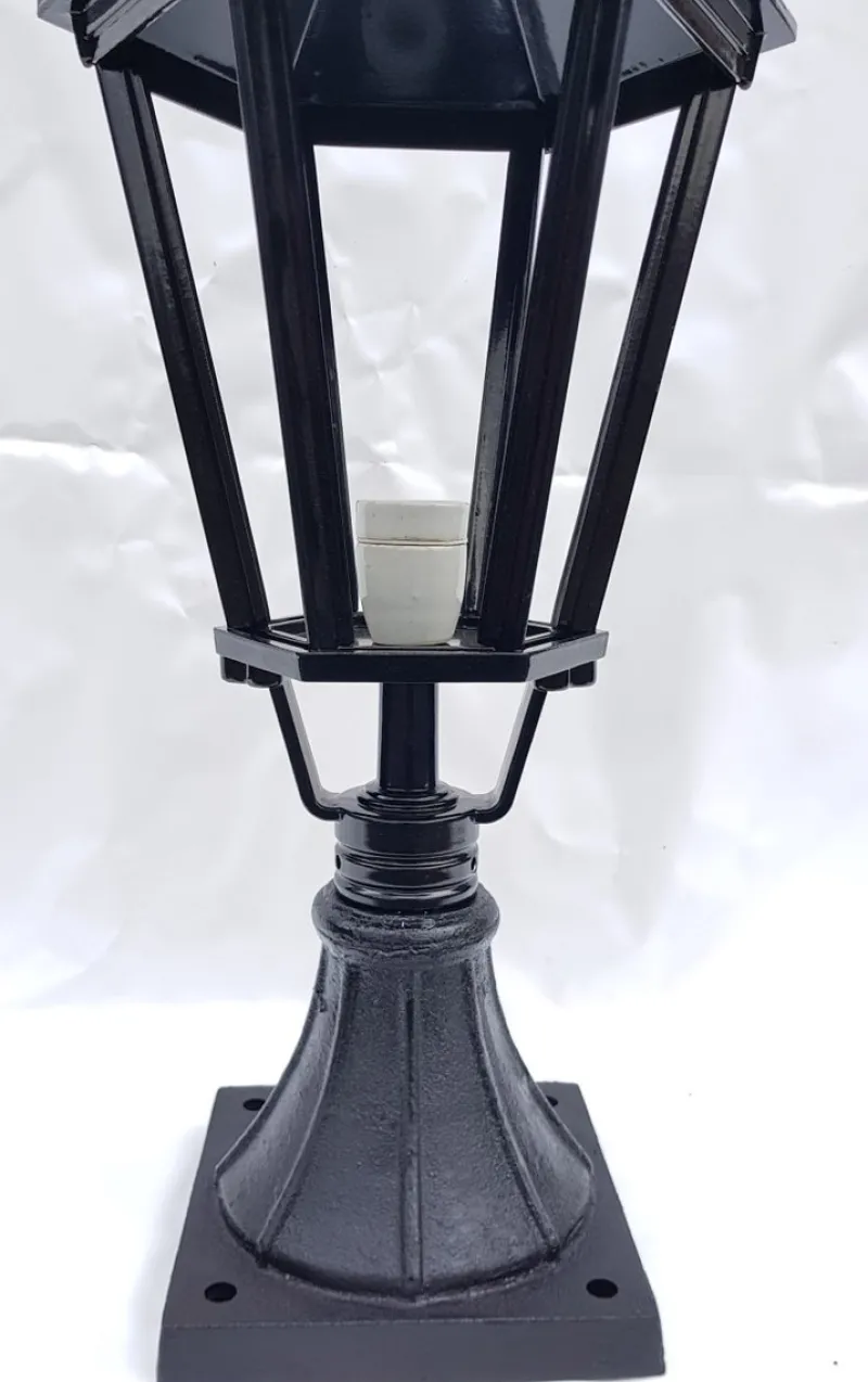 Best Pamono Antique Classic Victorian Cast Iron Pillar Lamp Lantern on Base Outdoor Lamp