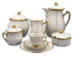 New Pamono Antique Coffee Service from Georg Schmider Zeller Porcelain, 1900s, Set of 23