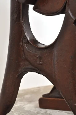 Pamono Antique Conductor's Seat in Chestnut, 1890s><noscript><img width=