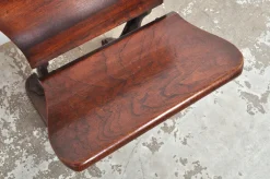 Pamono Antique Conductor's Seat in Chestnut, 1890s><noscript><img width=