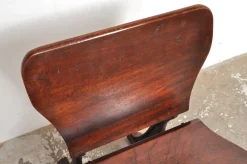Pamono Antique Conductor's Seat in Chestnut, 1890s><noscript><img width=