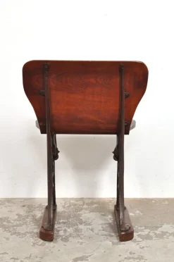 Pamono Antique Conductor's Seat in Chestnut, 1890s><noscript><img width=