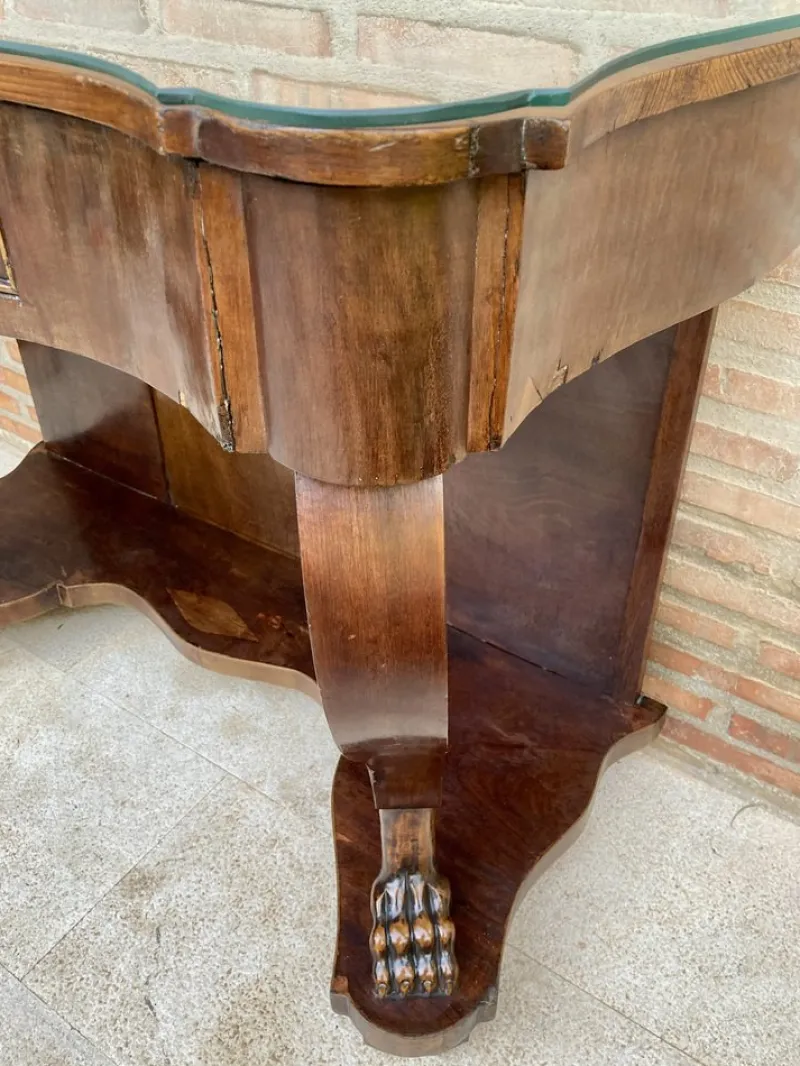 Pamono Antique Console Table in Wood with Drawer> Console Tables