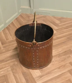Pamono Antique Copper Coal Bucket, 1800s><noscript><img width=