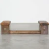 Best Pamono Antique Copper Fireplace Sofa/Club Fender with Leather Seats & Storage Space
