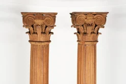 Pamono Antique Corinthian Columns, 1700s, Set of 2> Pedestals And Columns