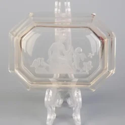 Pamono Antique Crystal Intaglio Salt Cellar by Heinrich Hoffmann> Salt & Pepper Shakers