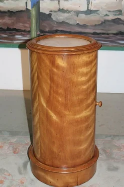 Pamono Antique Cylindrical Nightstand><noscript><img width=