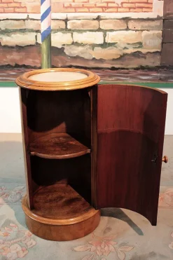 Pamono Antique Cylindrical Nightstand><noscript><img width=