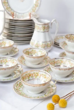 Pamono Antique Czech Tea and Dessert Set, 1890s, Set of 46> Coffee & Tea Service