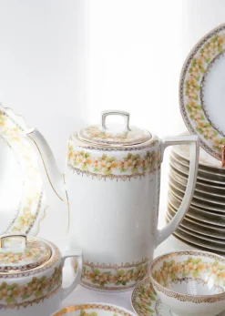 Pamono Antique Czech Tea and Dessert Set, 1890s, Set of 46><noscript><img width=