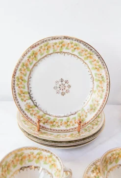 Pamono Antique Czech Tea and Dessert Set, 1890s, Set of 46><noscript><img width=