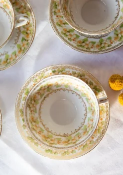 Pamono Antique Czech Tea and Dessert Set, 1890s, Set of 46><noscript><img width=