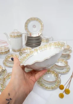 Pamono Antique Czech Tea and Dessert Set, 1890s, Set of 46><noscript><img width=