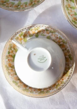 Pamono Antique Czech Tea and Dessert Set, 1890s, Set of 46><noscript><img width=