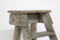 Pamono Antique Decorative Grey Wooden Ladder, 1920s><noscript><img width=