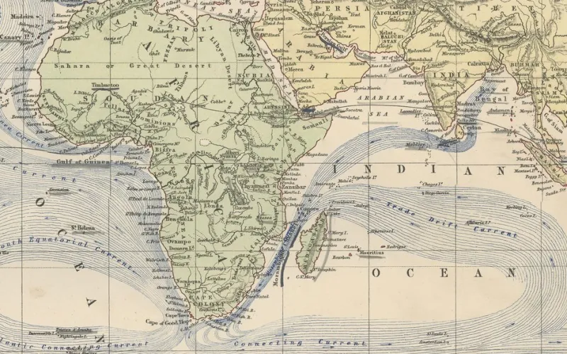 Pamono Antique Decorative World Map, 1884> Wall Decor