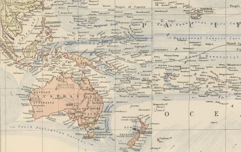 Pamono Antique Decorative World Map, 1884> Wall Decor
