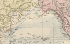 Pamono Antique Decorative World Map, 1884><noscript><img width=