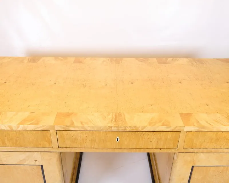 Hot Pamono Antique Desk in Birch and Intarsia, 1840s