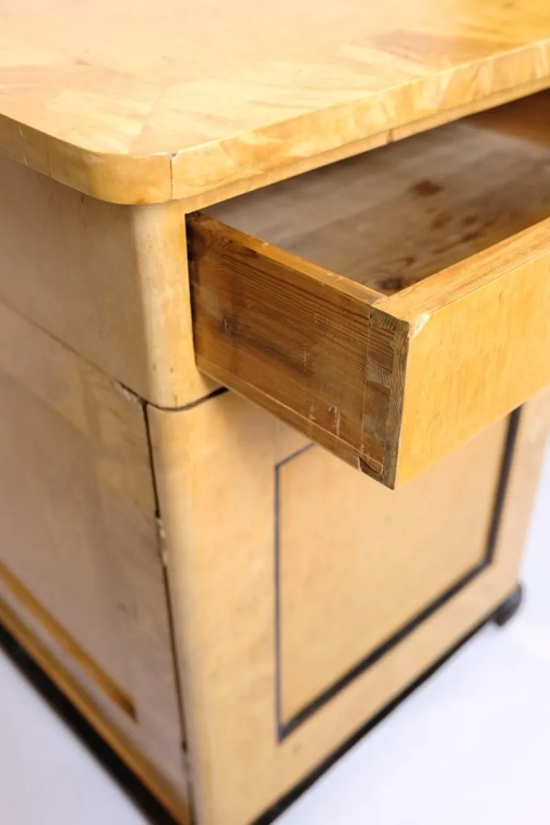 Hot Pamono Antique Desk in Birch and Intarsia, 1840s