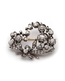 Clearance Pamono Antique Diamond Lily of the Valley Brooch