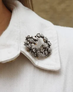 Clearance Pamono Antique Diamond Lily of the Valley Brooch